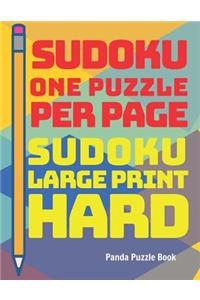 Sudoku One Puzzle Per Page - Sudoku Large Print Hard