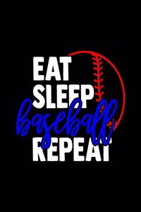 Eat Sleep Baseball Repeat: Daily Academic Agenda - Appointment Notebook August 2019 - June 2020 Student Planner - School Tasks Organizer