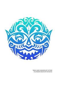 Tribal Mask Hawaiian Art Pattern Polynesian Maori Art Notebook