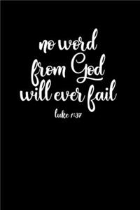 No Word From God Will Ever Fail