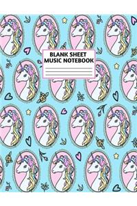 Blank Sheet Music Notebook