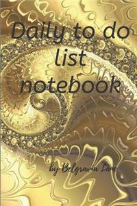 Daily to do list notebook
