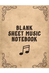 Blank Sheet Music Notebook