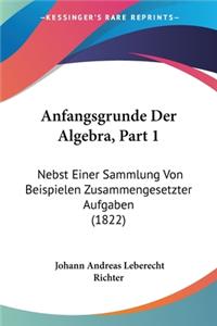Anfangsgrunde Der Algebra, Part 1