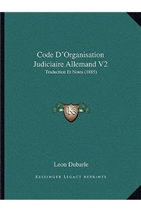 Code D'Organisation Judiciaire Allemand V2