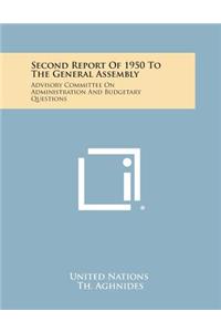 Second Report of 1950 to the General Assembly