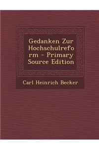 Gedanken Zur Hochschulreform