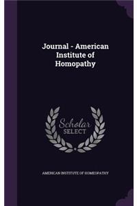 Journal - American Institute of Homopathy