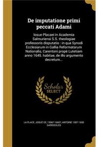 De imputatione primi peccati Adami