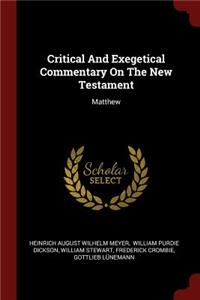 Critical and Exegetical Commentary on the New Testament