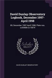 David Dunlap Observatory Logbook, December 1997-April 1998