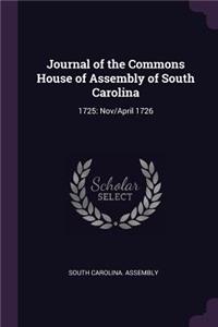 Journal of the Commons House of Assembly of South Carolina