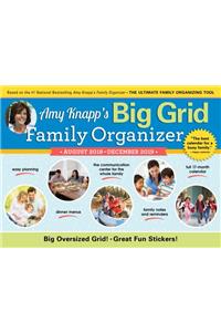 2019 Amy Knapp's Big Grid Family Organizer Wall Calendar