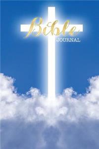 Bible Journal Glowing Cross Heaven Clouds