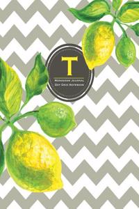Monogram Journal T - Dot Grid Notebook