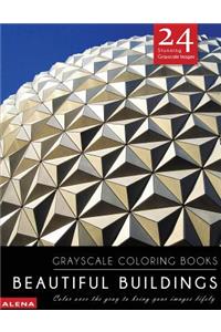 Beautiful Buildings: Grayscale coloring books: Color over the gray to bring your images lifely with 24 stunning grayscale images