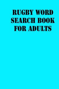 Rugby Word Search Book For Adults