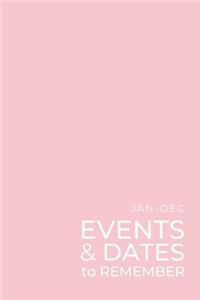 JAN-DEC Events & Dates to Remember