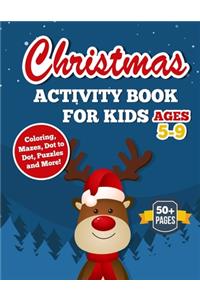 Christmas Activity Book For Kids Ages 5-9