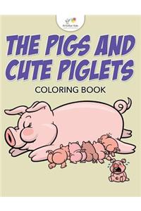 Pigs and Cute Piglets Coloring Book