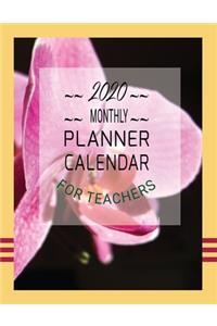 2020 Monthly Planner Calendar For Teachers