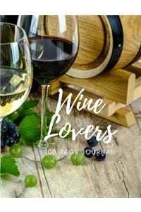 Wine Lovers 100 page Journal