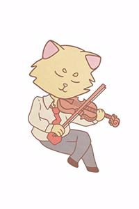 Violin Music Cat Notebook
