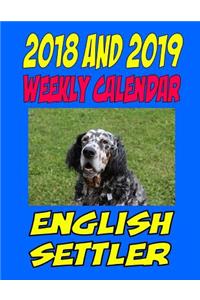 2018 and 2019 Weekly Calendar English Setter