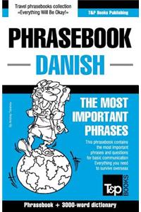 English-Danish phrasebook and 3000-word topical vocabulary