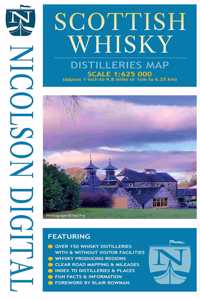 Nicolson Digital Scottish Whisky Distilleries Map