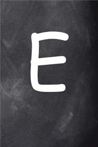 Monogram E Personalized Monogram Journal Custom Gift Idea Letter E Chalkboard