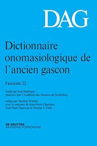 Dictionnaire Onomasiologique de l'Ancien Gascon (Dag). Fascicule 22