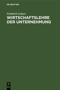 Wirtschaftslehre Der Unternehmung