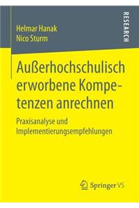 Außerhochschulisch Erworbene Kompetenzen Anrechnen