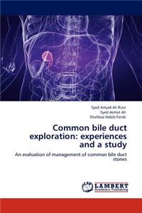 Common bile duct exploration