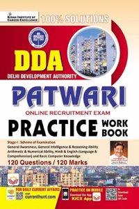 DDA Patwari Practice Work Book 100% Solutions 120 Questions (English Medium) (4285)