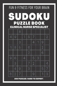 Sudoku Book For Clinical Nurse Specialist Hard to Expert