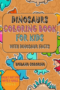 Dinosaur Coloring Book for Kids, With Dinosaur Facts