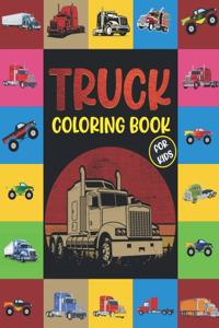 Truck Coloring Book For Kids.