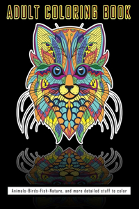 Adult coloring book - Stress relieving animal designs
