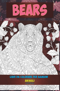 Libri da colorare per bambini - Mandala - Animali - Bears