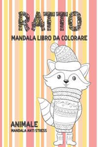 Mandala Libro da colorare - Mandala Anti stress - Animale - Ratto
