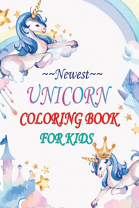 Newest unicorn coloring book