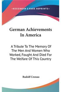 German Achievements In America