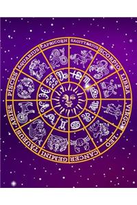 Astrology Wheel Lined Notebook