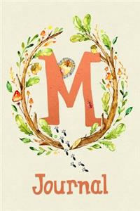 Cute Woodland Critter Journal with Initial