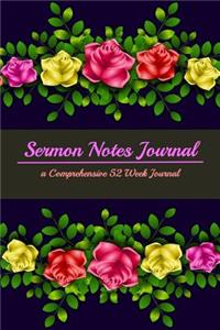 Sermon Notes Journal A COMPREHENSIVE 52 WEEK JOURNAL