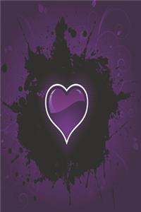 Heart in the dark violet