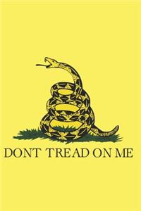 Gadsden Flag Don't Tread on Me Blank Lined Journal Notebook