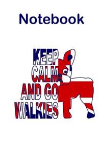 Keep Calm and Go Walkies French Bulldog Notebook